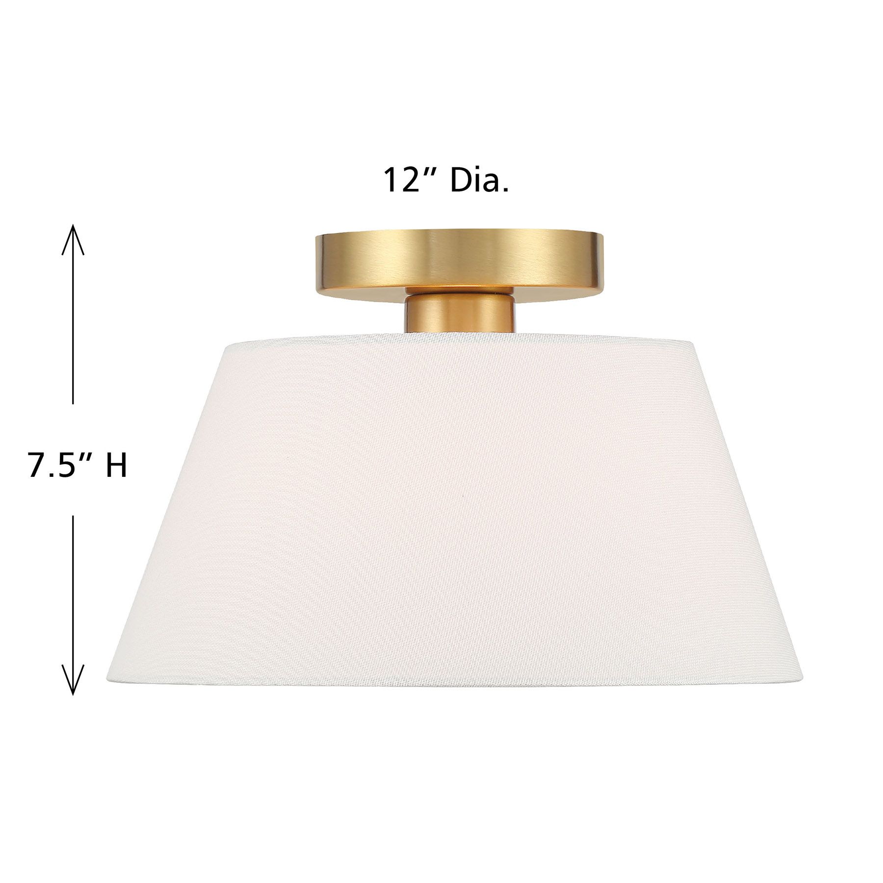 Image 6 1-Light Ceiling Light in Natural Brass more views