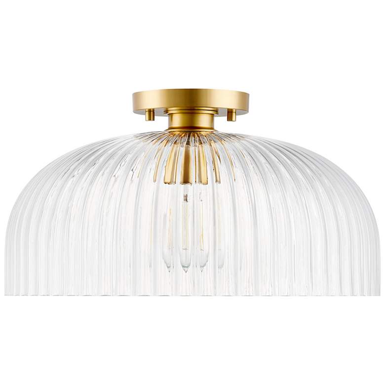 Image 2 1-Light Ceiling Light in Natural Brass more views