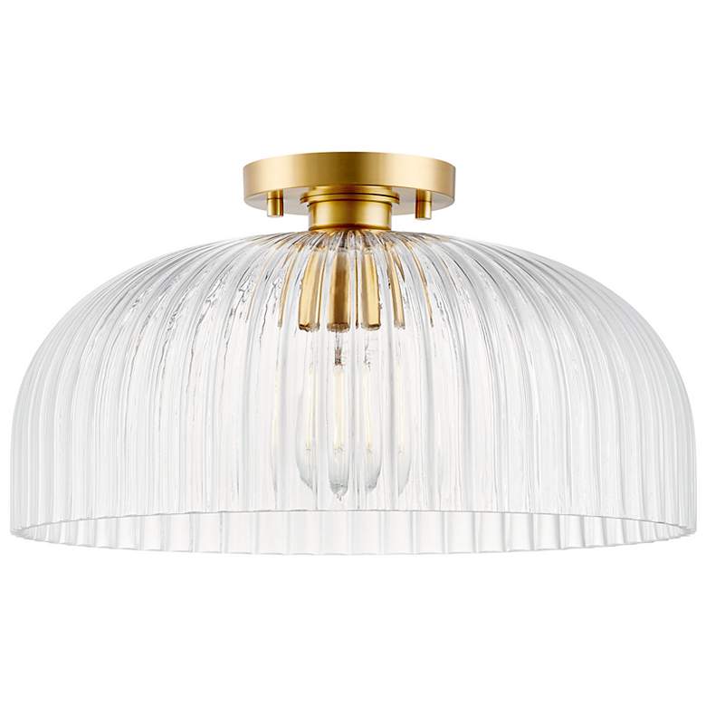 Image 3 1-Light Ceiling Light in Natural Brass more views