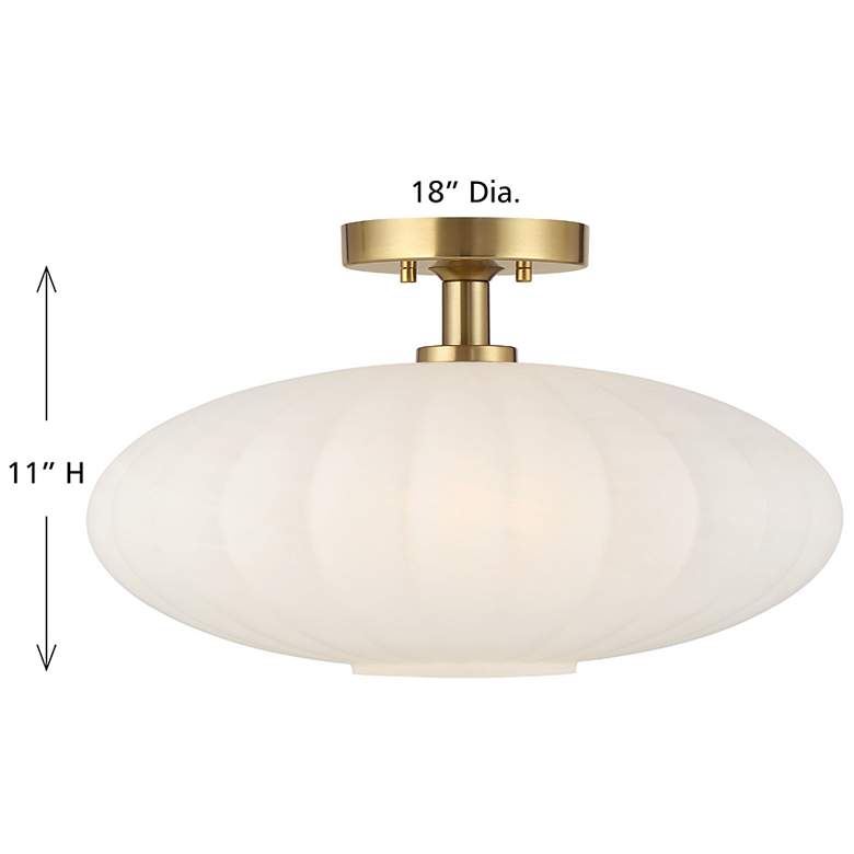 Image 6 1-Light Ceiling Light in Natural Brass more views