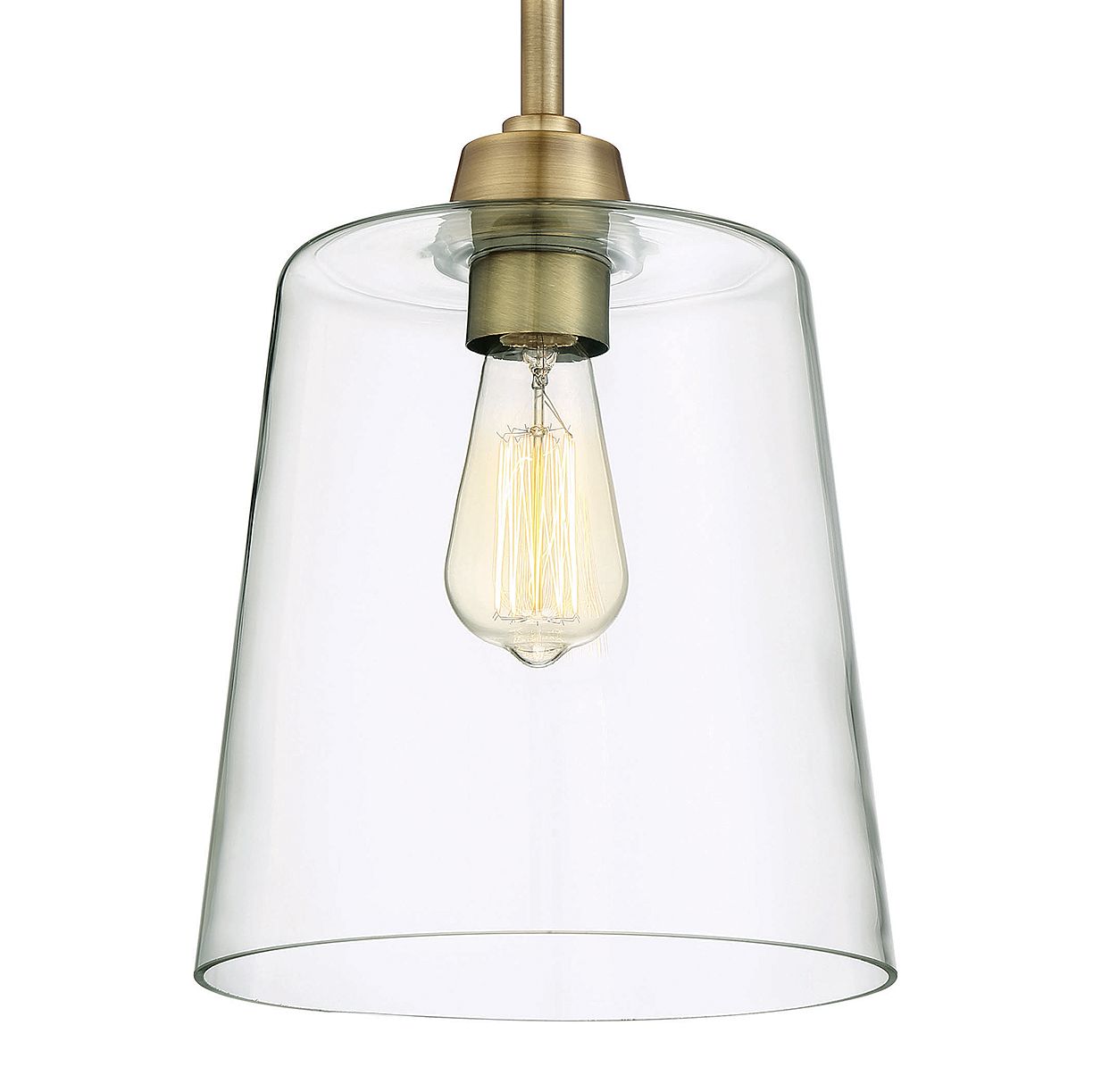 Image 2 1-Light Ceiling Light in Natural Brass more views
