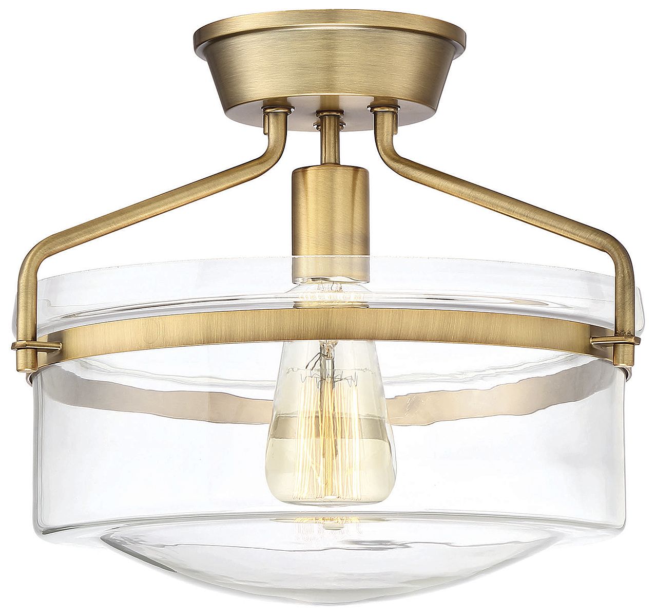 1-Light Ceiling Light in Natural Brass