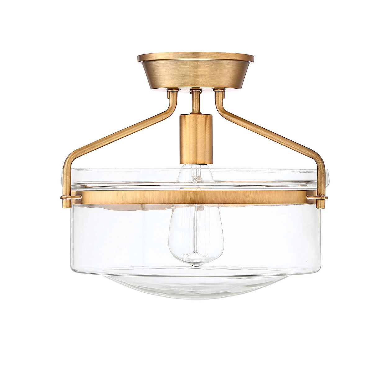 Image 2 1-Light Ceiling Light in Natural Brass more views