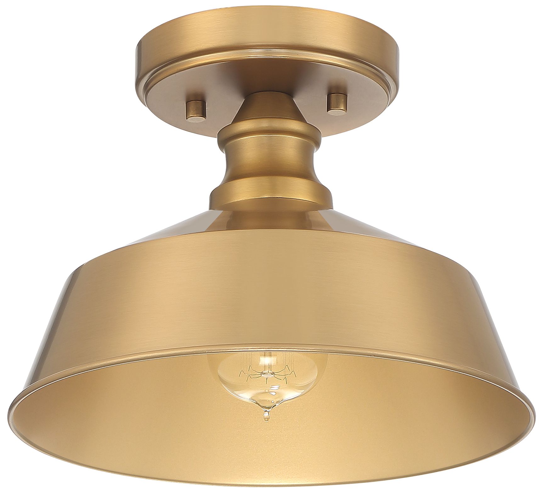 Image 2 1-Light Ceiling Light in Natural Brass more views
