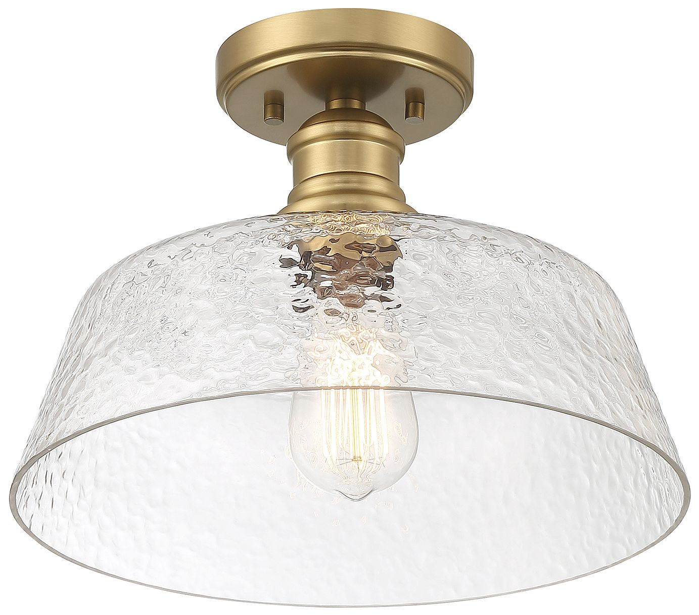 Image 4 1-Light Ceiling Light in Natural Brass more views