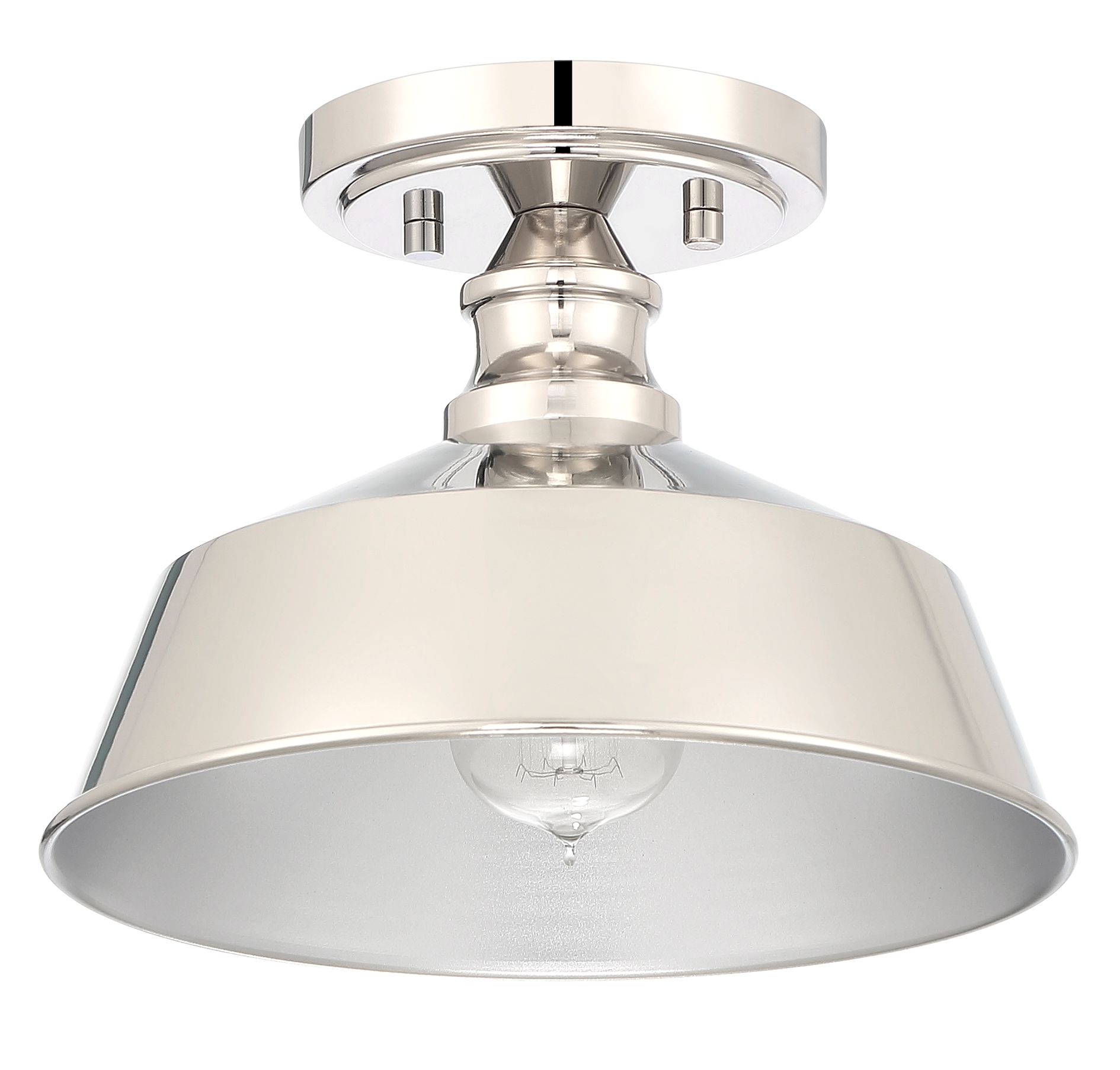 Image 2 1-Light Ceiling Light in Polished Nickel more views