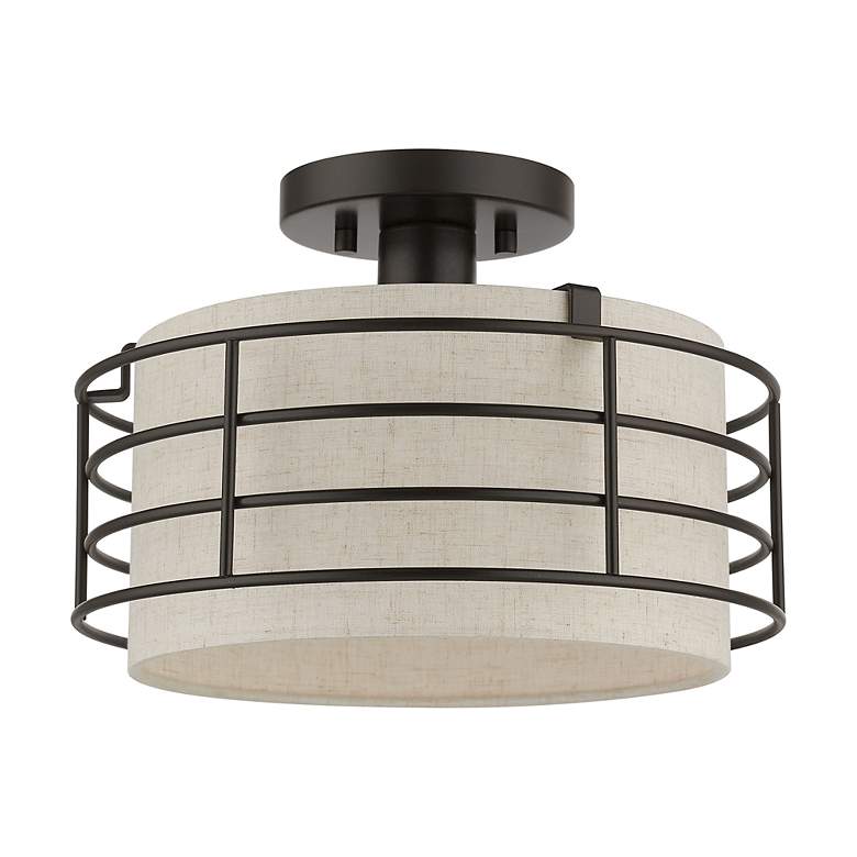 Image 3 1 Light English Bronze Medium Semi-Flush more views
