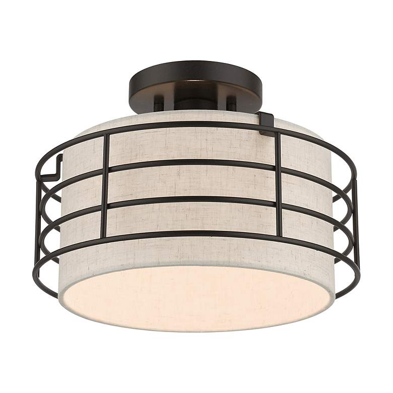 Image 4 1 Light English Bronze Medium Semi-Flush more views