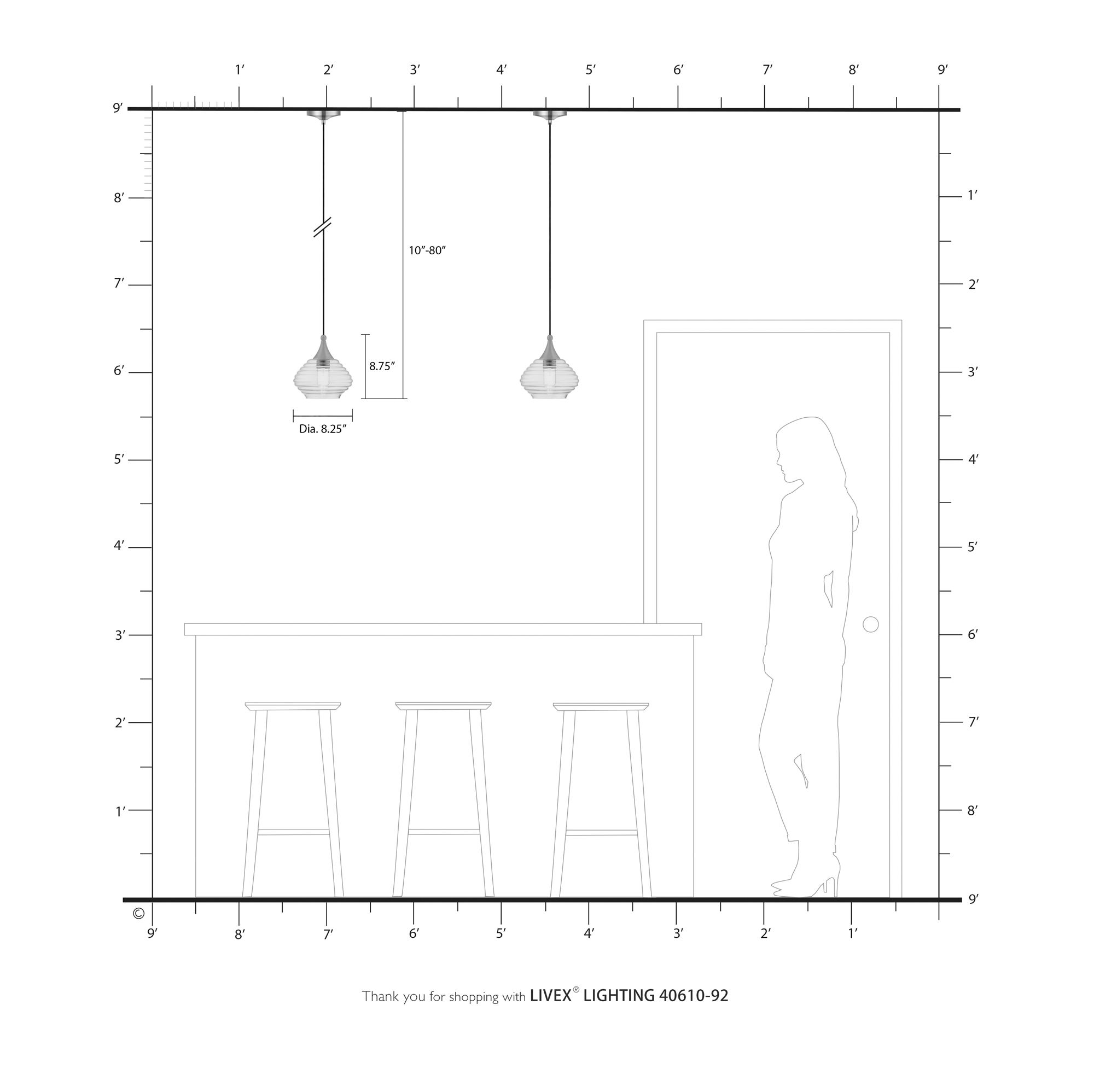 1 Light English Bronze Mini Pendant