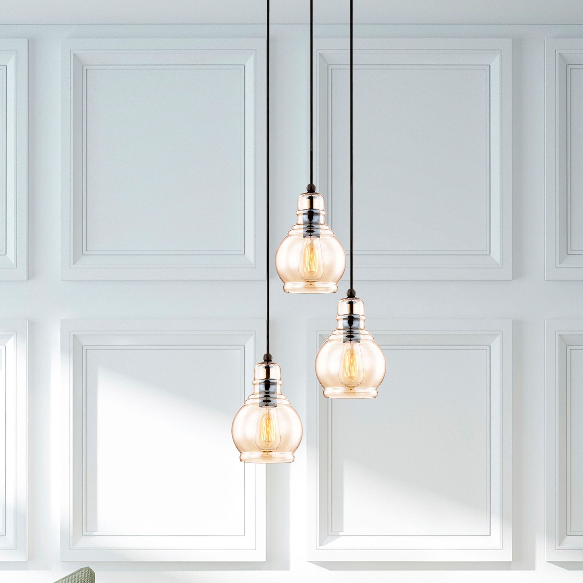 1 Light English Bronze Mini Pendant