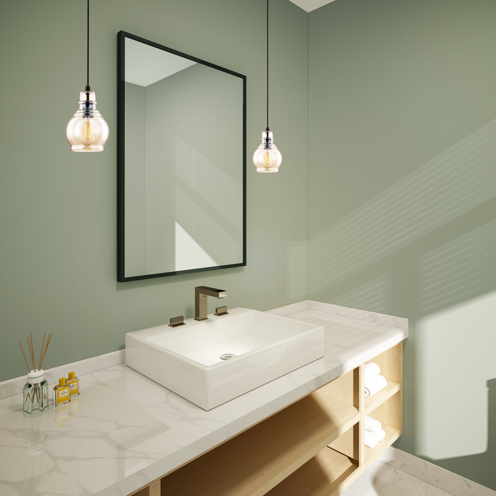 1 Light English Bronze Mini Pendant