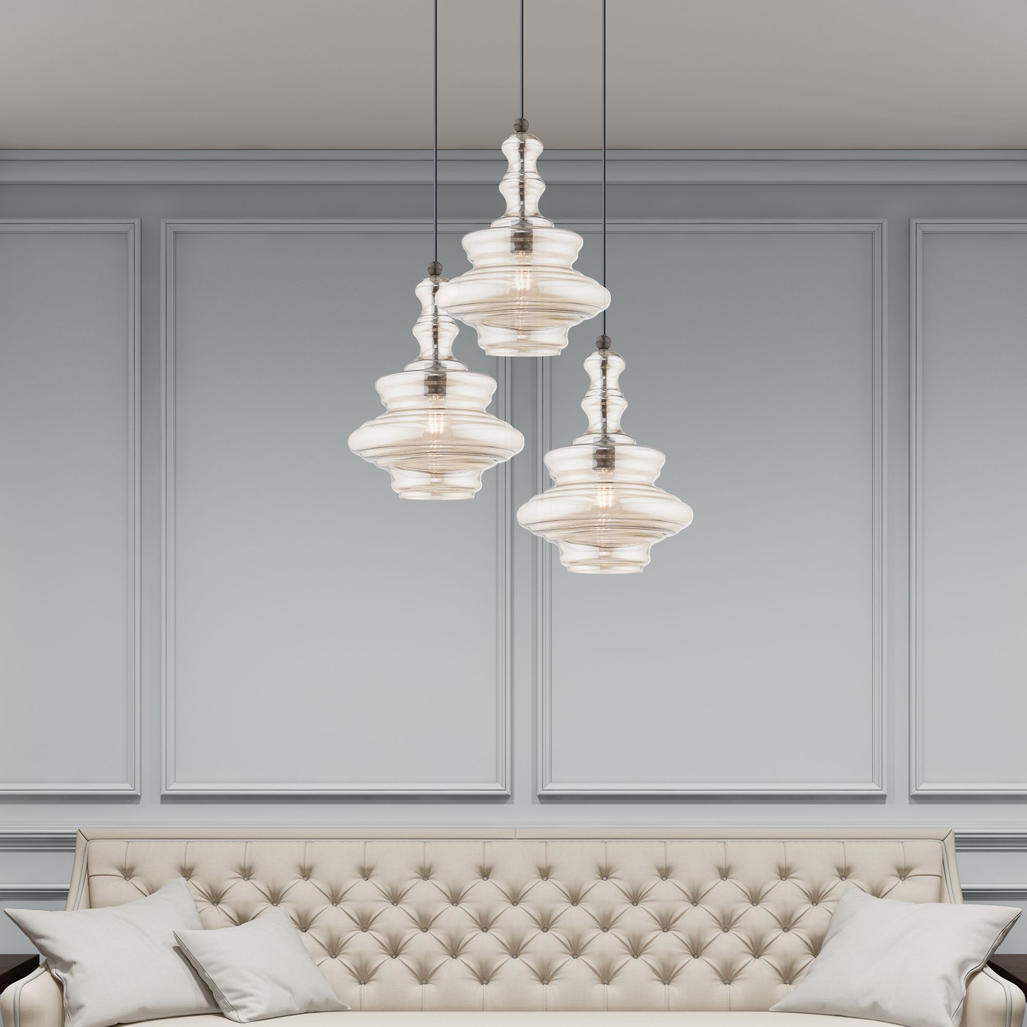 1 Light English Bronze Mini Pendant