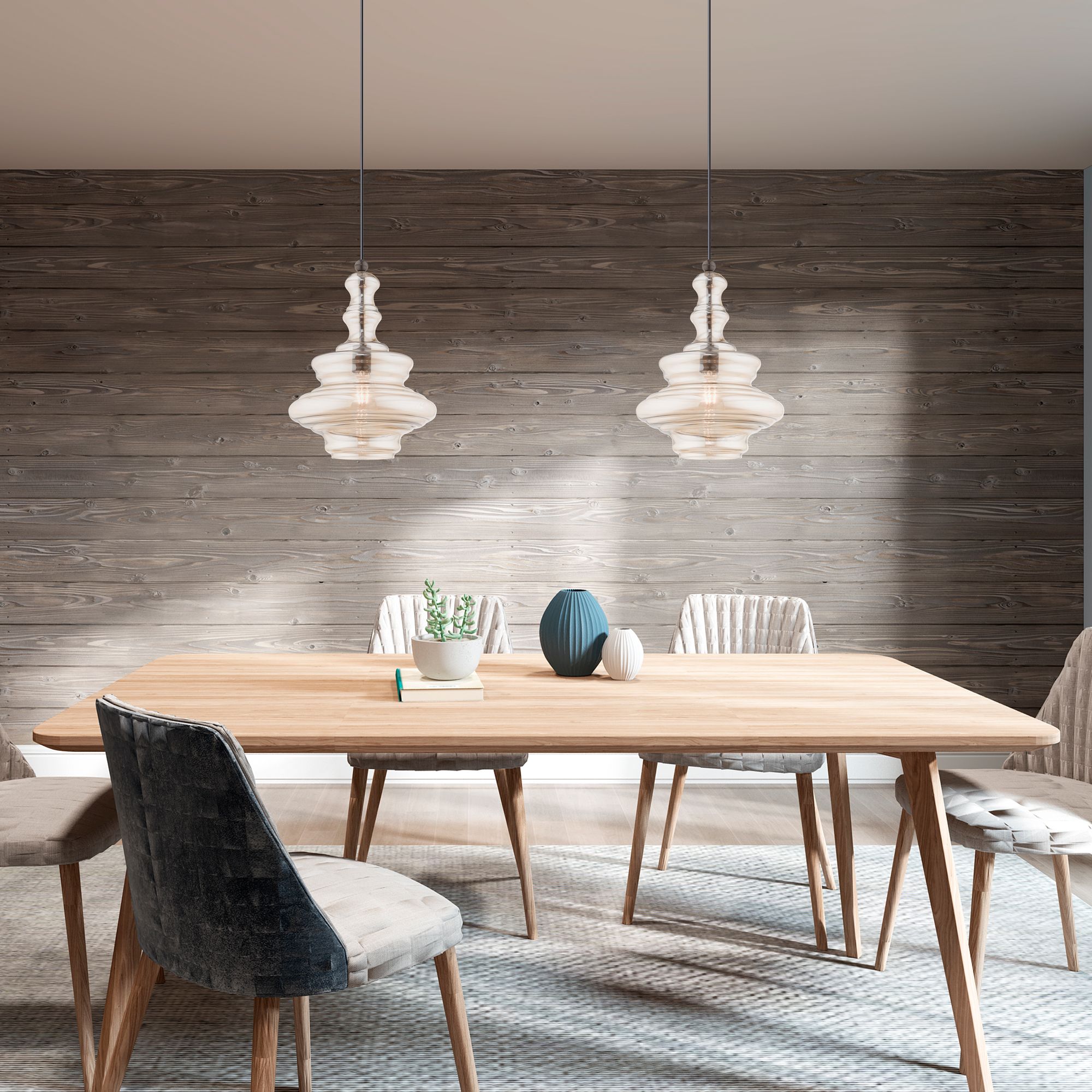 1 Light English Bronze Mini Pendant