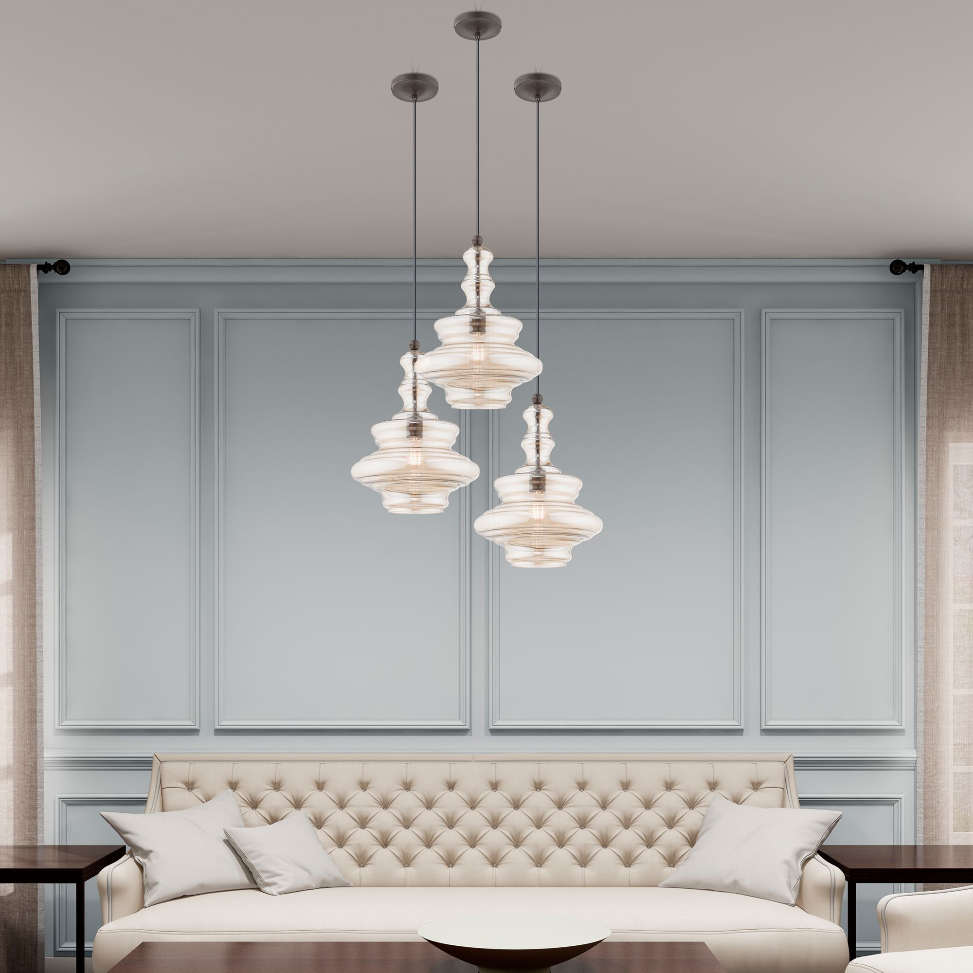 1 Light English Bronze Mini Pendant