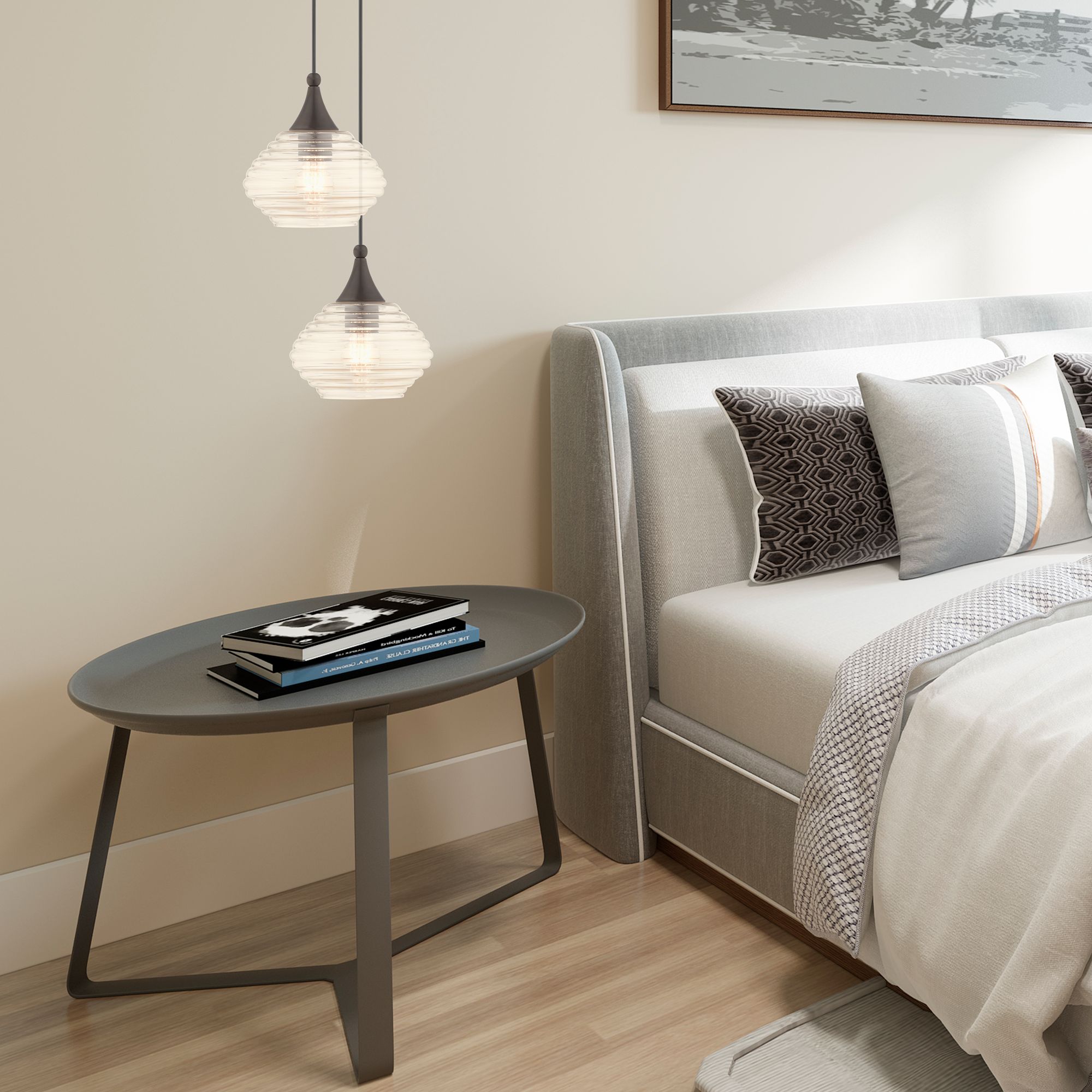 1 Light English Bronze Mini Pendant