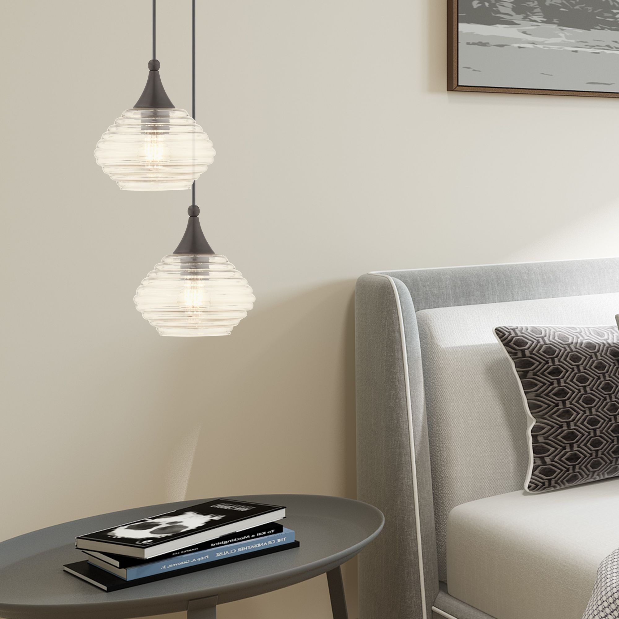 1 Light English Bronze Mini Pendant