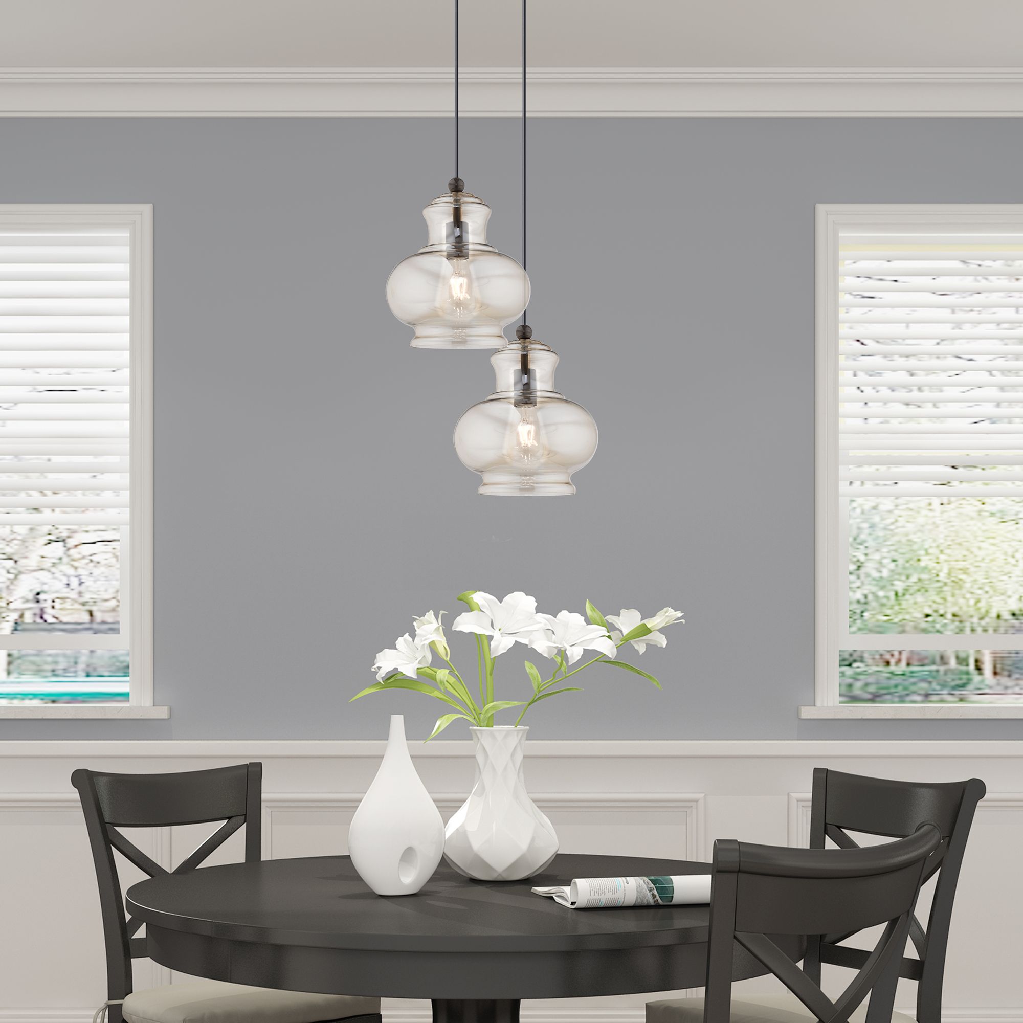 1 Light English Bronze Mini Pendant