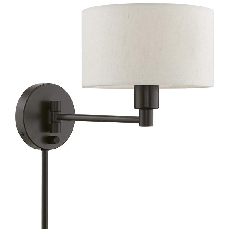 Image 2 1 Light English Bronze Swing Arm Wall Lamp