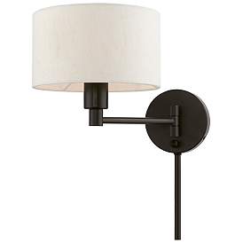 Image5 of 1 Light English Bronze Swing Arm Wall Lamp more views