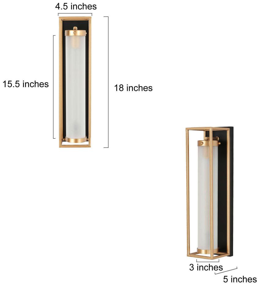 Image 2 1-Light Gold and Brass Glass Wall Sconce more views