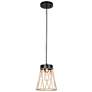 1_1-light Gold and Matte Black Pendant Lamp