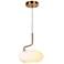 1-light Gold Chandelier with Frosted Glass