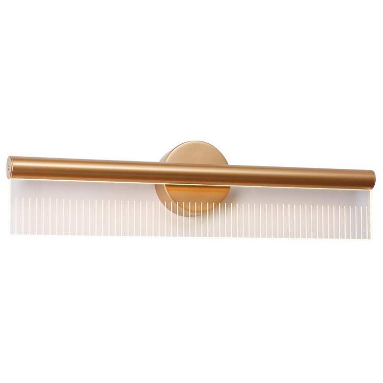 Image 1 1-Light Gold Integrated LED Wall Sconce