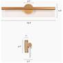 Thumbnail2 of 1-Light Gold Integrated LED Wall Sconce more views