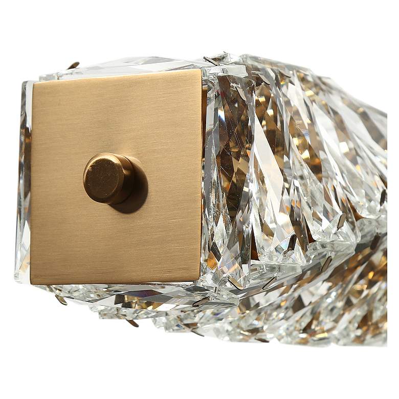 Image 4 1-light Gold LED Chandelier with Crystal more views