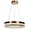 1-light Gold LED Chandelier with Crystal