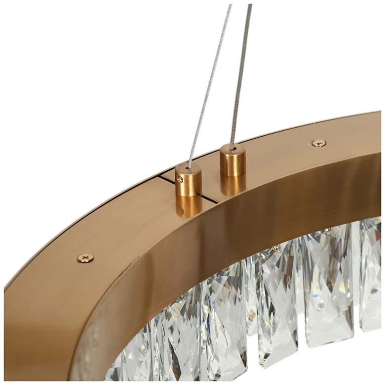 Image 3 1-light Gold LED Chandelier with Crystal more views