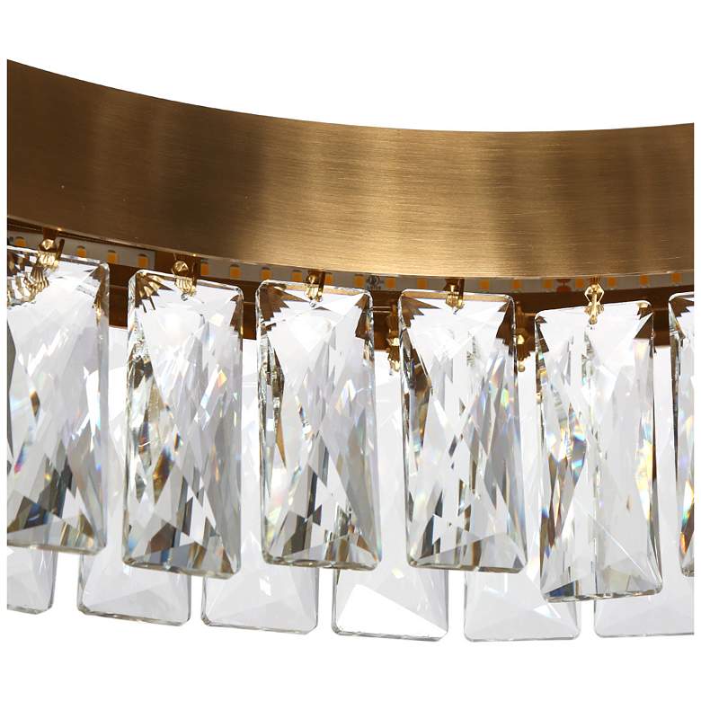 Image 4 1-light Gold LED Chandelier with Crystal more views