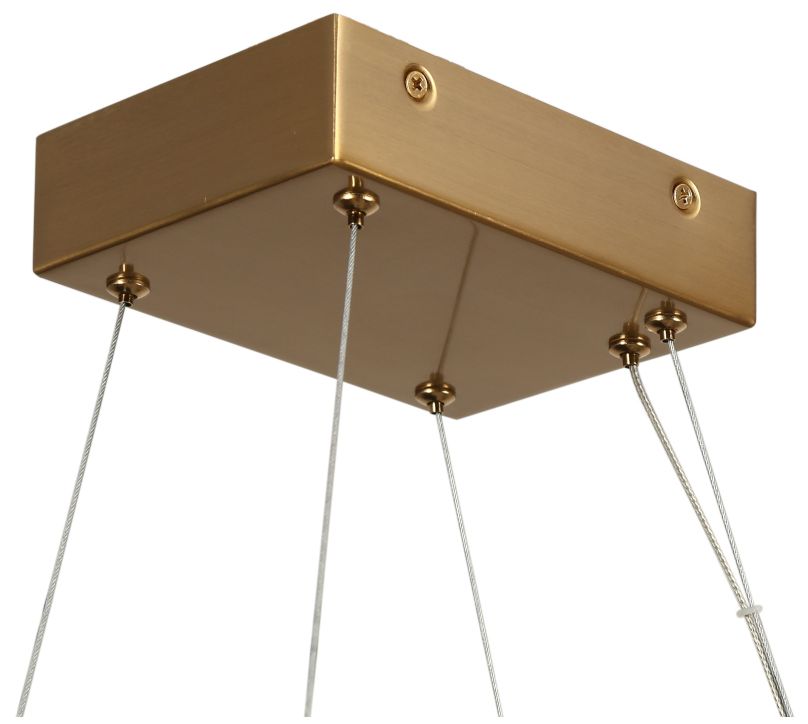 Image 2 1-light Gold LED Chandelier with Crystal more views