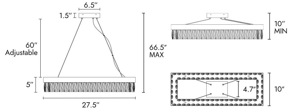 Image 3 1-light Gold LED Chandelier with Crystal more views