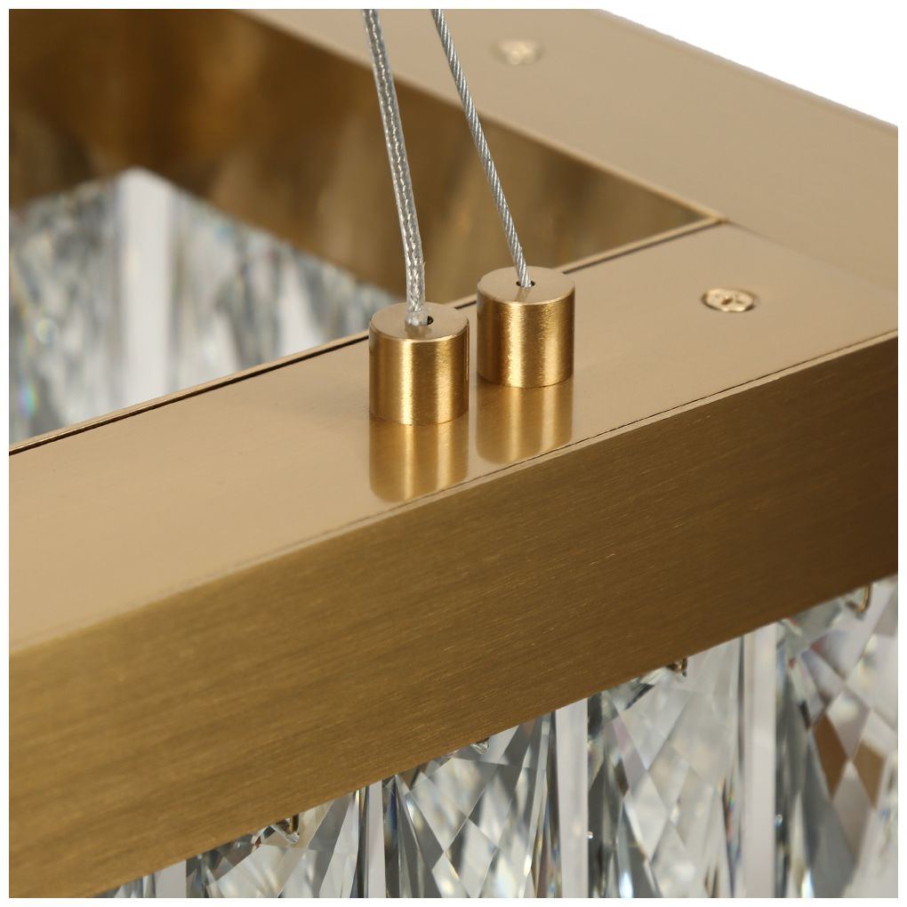 Image 4 1-light Gold LED Chandelier with Crystal more views