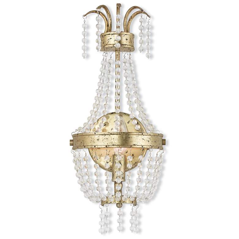 Image 2 1 Light Hand Applied Winter Gold Wall Sconce