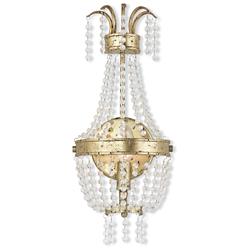 1 Light Hand Applied Winter Gold Wall Sconce