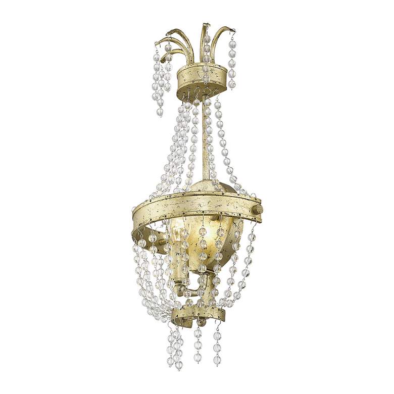 Image 5 1 Light Hand Applied Winter Gold Wall Sconce more views