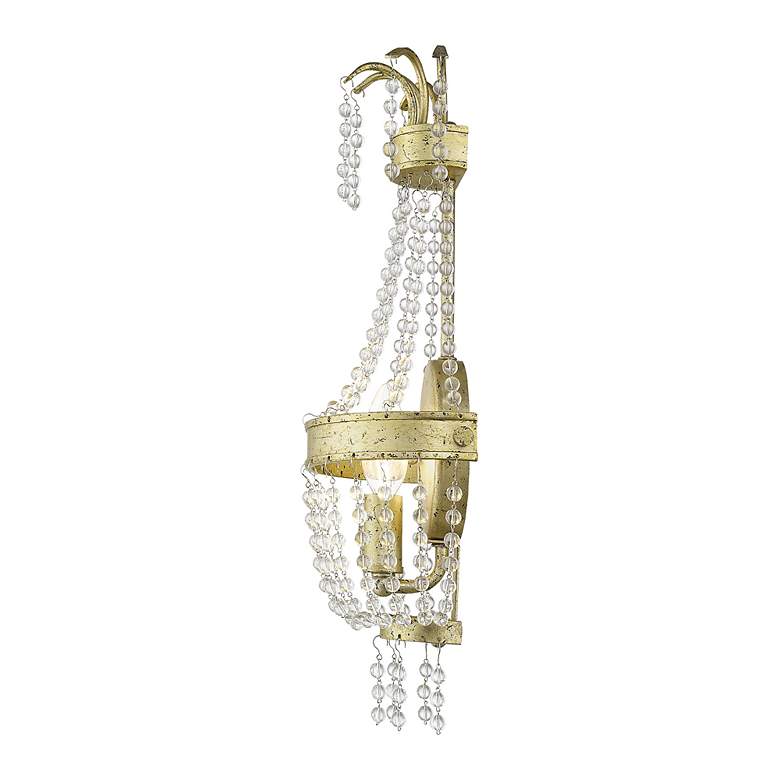 Image 6 1 Light Hand Applied Winter Gold Wall Sconce more views