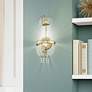1 Light Hand Applied Winter Gold Wall Sconce