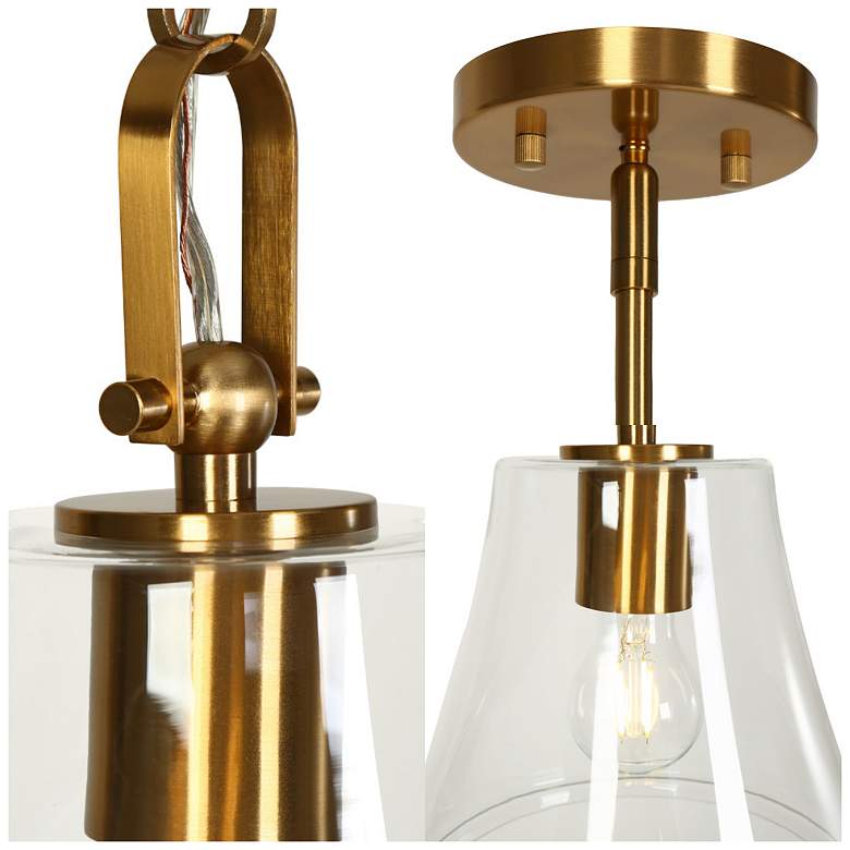 Image 3 1-light Imitation Brass Pendant Lamp with Glass more views