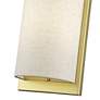 6_1 Light Large ADA Sconce with Hand Crafted Oatmeal Fabric Shade more views