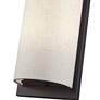 6_1 Light Large ADA Sconce with Hand Crafted Oatmeal Fabric Shade more views