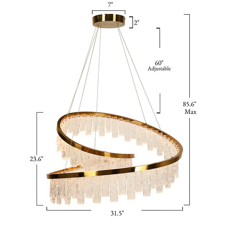 Image 3 1-Light LED Chandelier more views