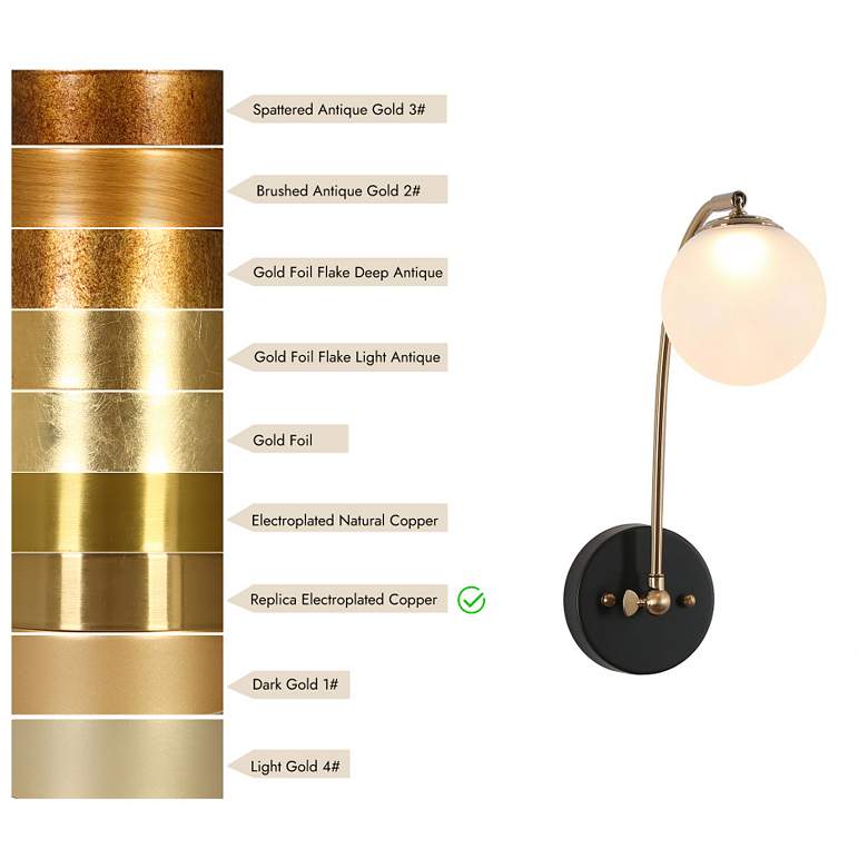 Image 4 1-Light Matte Black and Brass Gold Integrated LED Wall Sconce more views