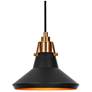 1_1-light Matte Black and Plating Brass Pendant Lamp
