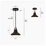 2_1-light Matte Black and Plating Brass Pendant Lamp more views