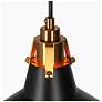 4_1-light Matte Black and Plating Brass Pendant Lamp more views