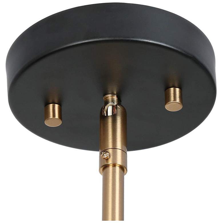 Image 3 1-light Matte Black and Plating Brass Pendant Lamp more views