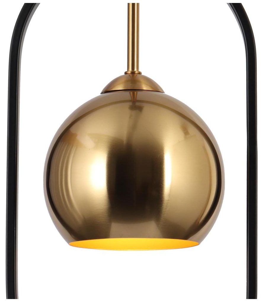 Image 3 1-light Matte Black and Plating Brass Pendant Lamp more views